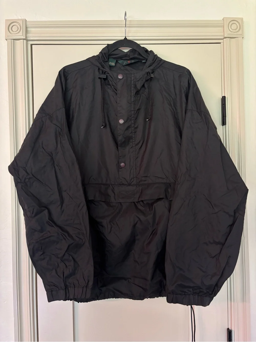 Vintage J. Crew Windbreaker 90s hooded streetwear Gorpcore oversized M